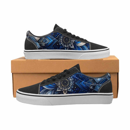 WOMEN'S Mandala Medallion Lace-Up Canvas Dark Academia Sneakers