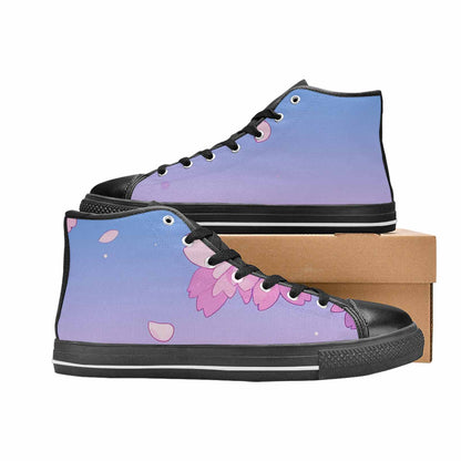 MEN'S Anime Cherry Blossom High Top Canvas Vibrant Chaos Custom Sneakers
