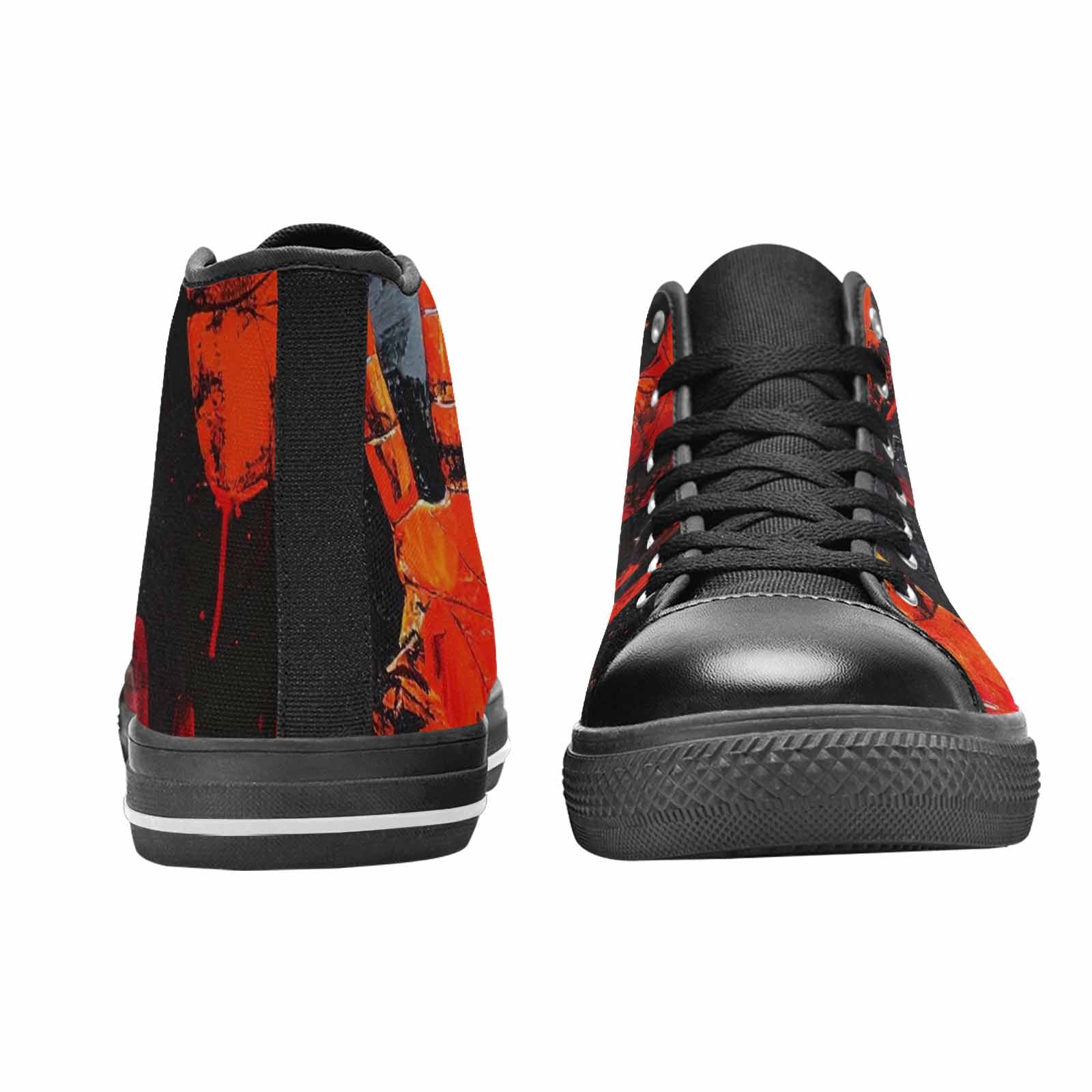 MEN'S Halloween Splatter Handprint High Top Canvas Aesthetic Custom Sneakers