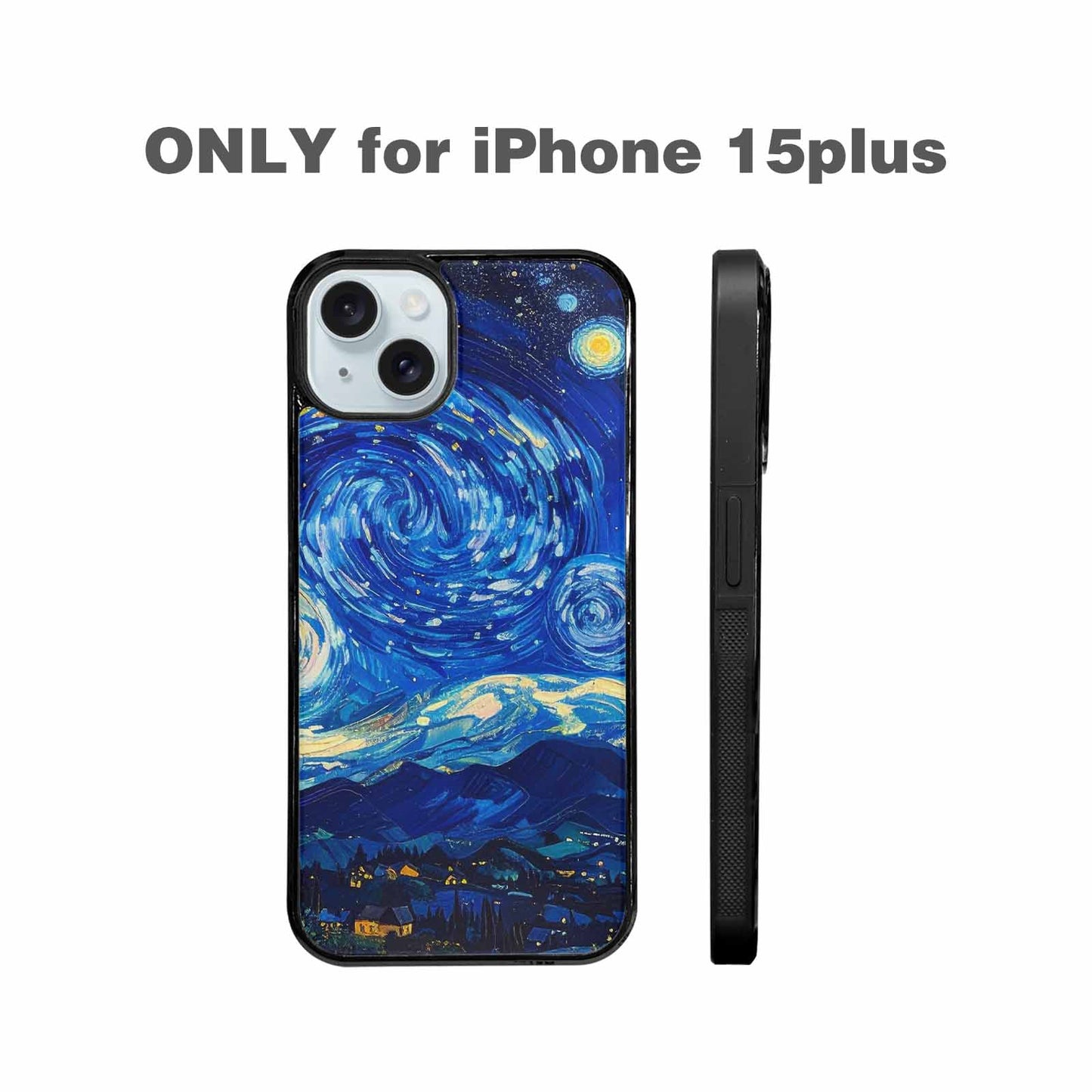 iPhone 15 Plus Case — Starry Night Van Gogh Paint Art, Custom Made Phone Cover