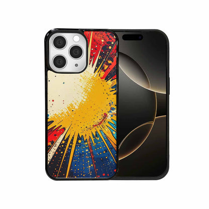 iPhone 15 Pro Max Case — Comic Halftone Comic Bursts Pattern Hundreds, Personalized Phone Case
