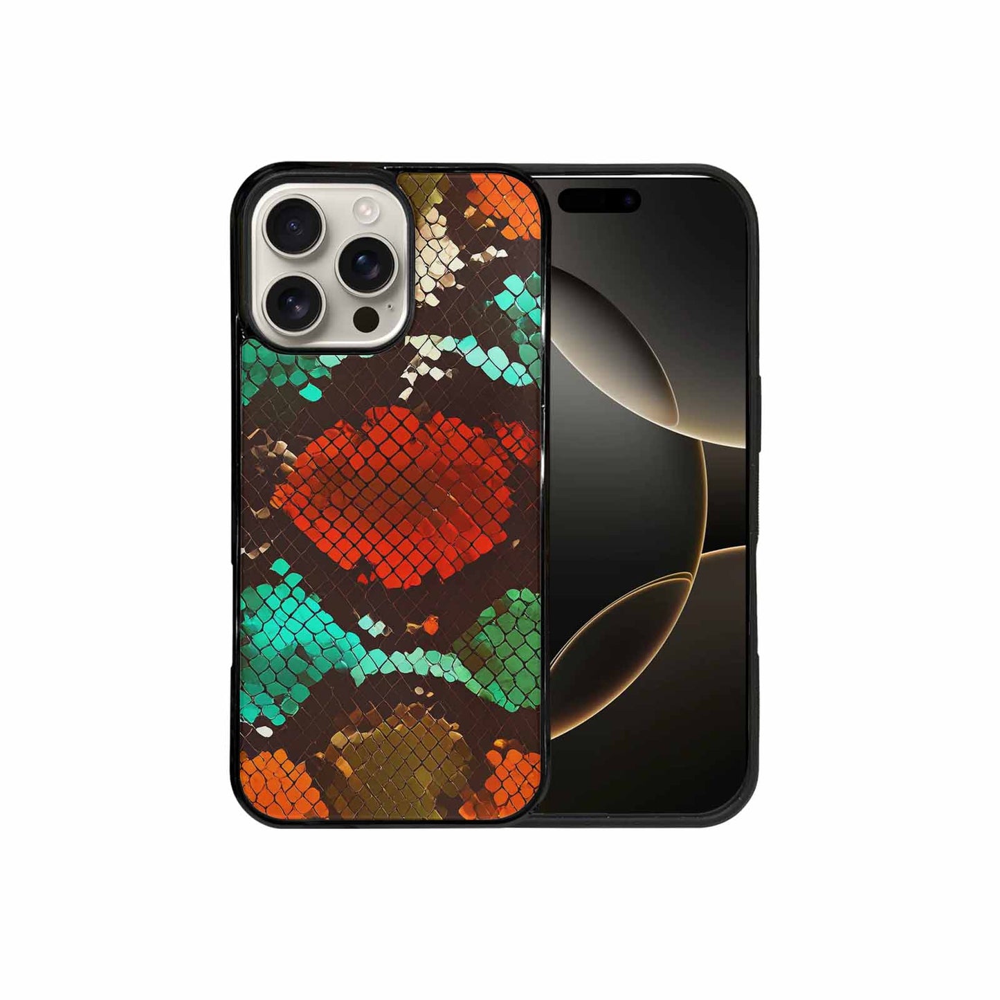 iPhone 16 Pro Max Case — Snake Print Dark Seamless Pattern Vibrant, Custom Designed Case Cover