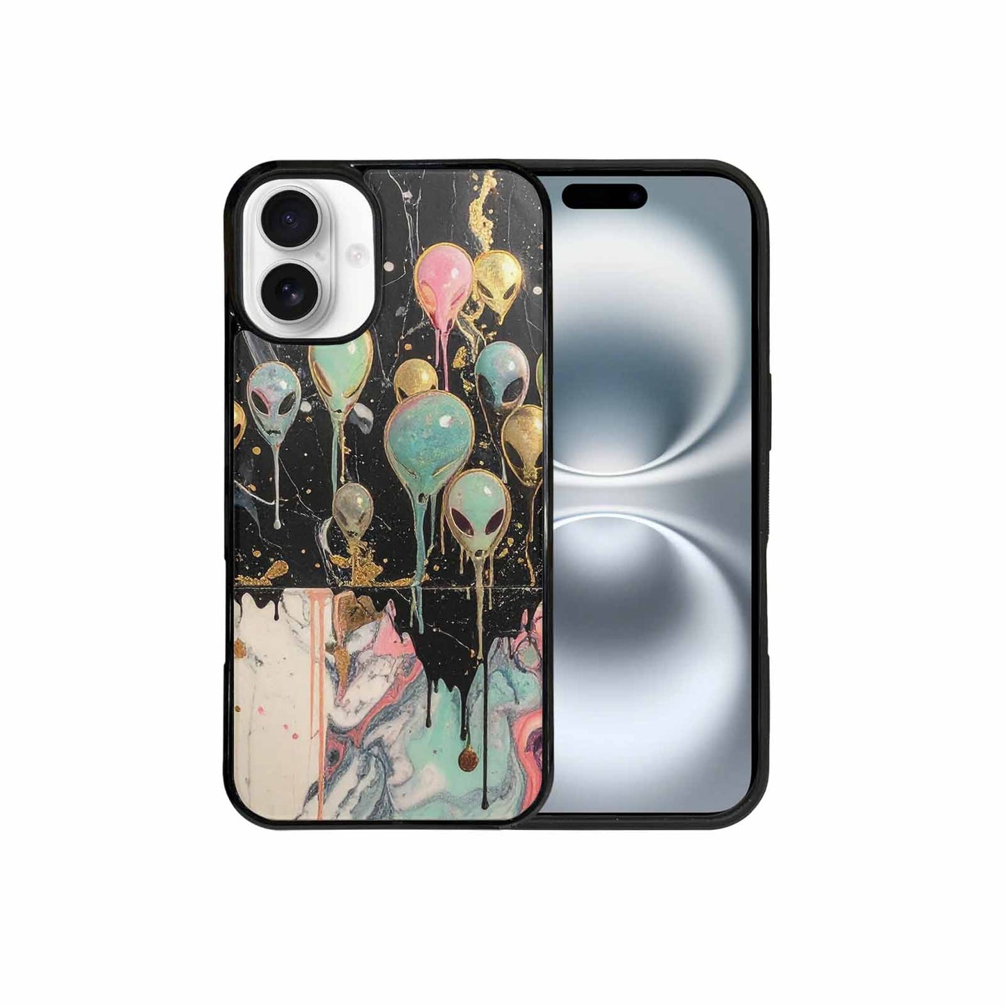 iPhone 16 Plus Case — Aliens Marblemelting Aliens Pa 7eb Personalized, Customized Protective Case