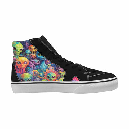 MEN'S Aliens  Tie Dye High Top Canvas Kaleidoscope Sneakers