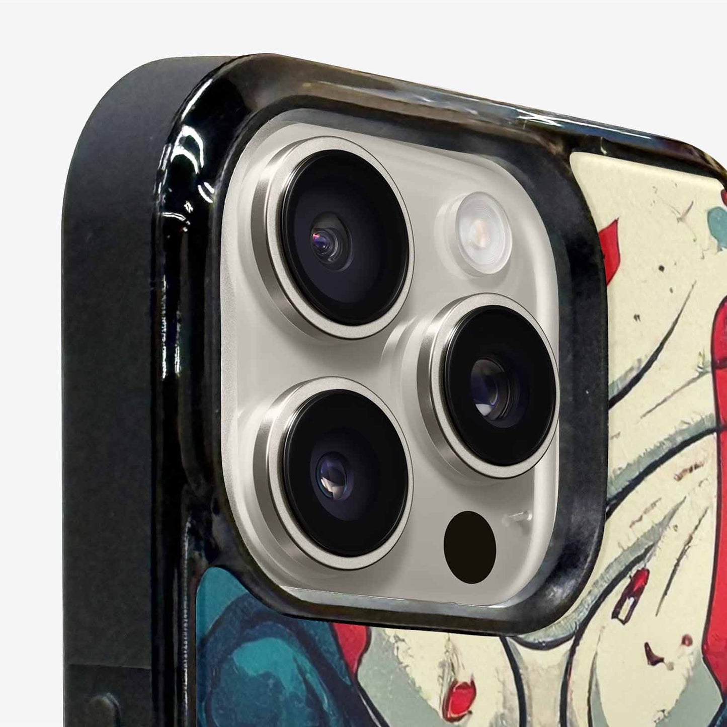 iPhone 16 Pro Max Case — Evil Circus Heads Faces Overlapping Patterns, Custom Art Phone Cover