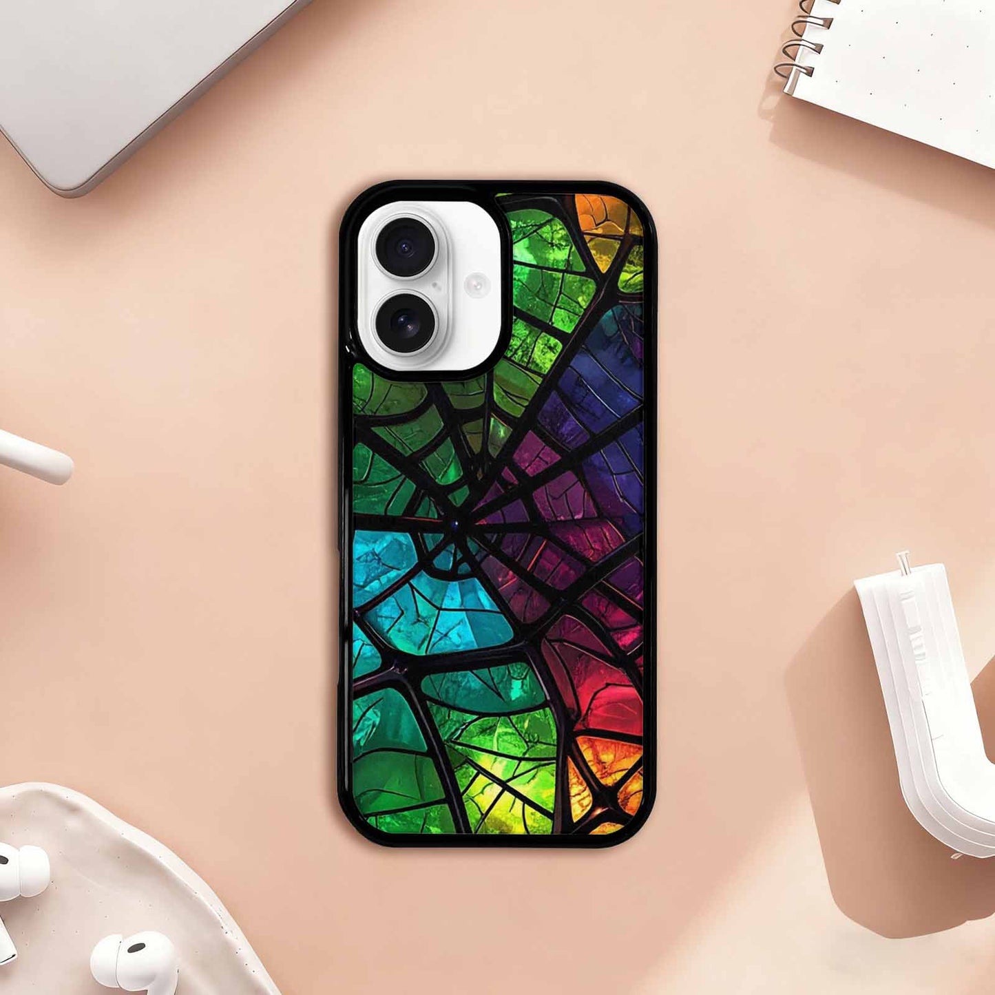 iPhone 17 Case — Neon Camo Spider Camo, Custom Phone Case
