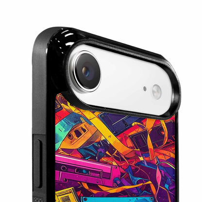 iPhone 17 Air Case — Retro Cassette Tape Pattern Hundreds Retro, Custom Phone Case
