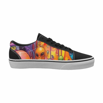 WOMEN'S Melting Aliens Lace-Up Canvas Dreamlike Custom Shoes