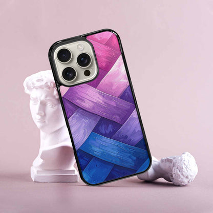 iPhone 16 Pro Case — Bisexual Flag Color Theme Small Rainbow, Original Design Phone Case