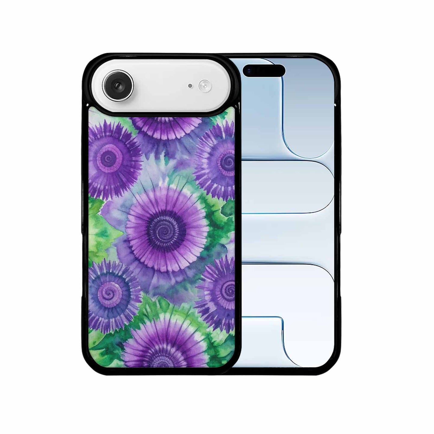 iPhone 17 Air Case — Tie Dye Purple Green Blended Tie, Original Design Phone Case