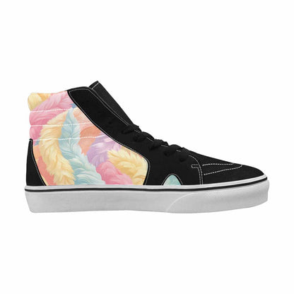 MEN'S Zebra Pastel Rainbow High Top Canvas Y2K Custom Shoes