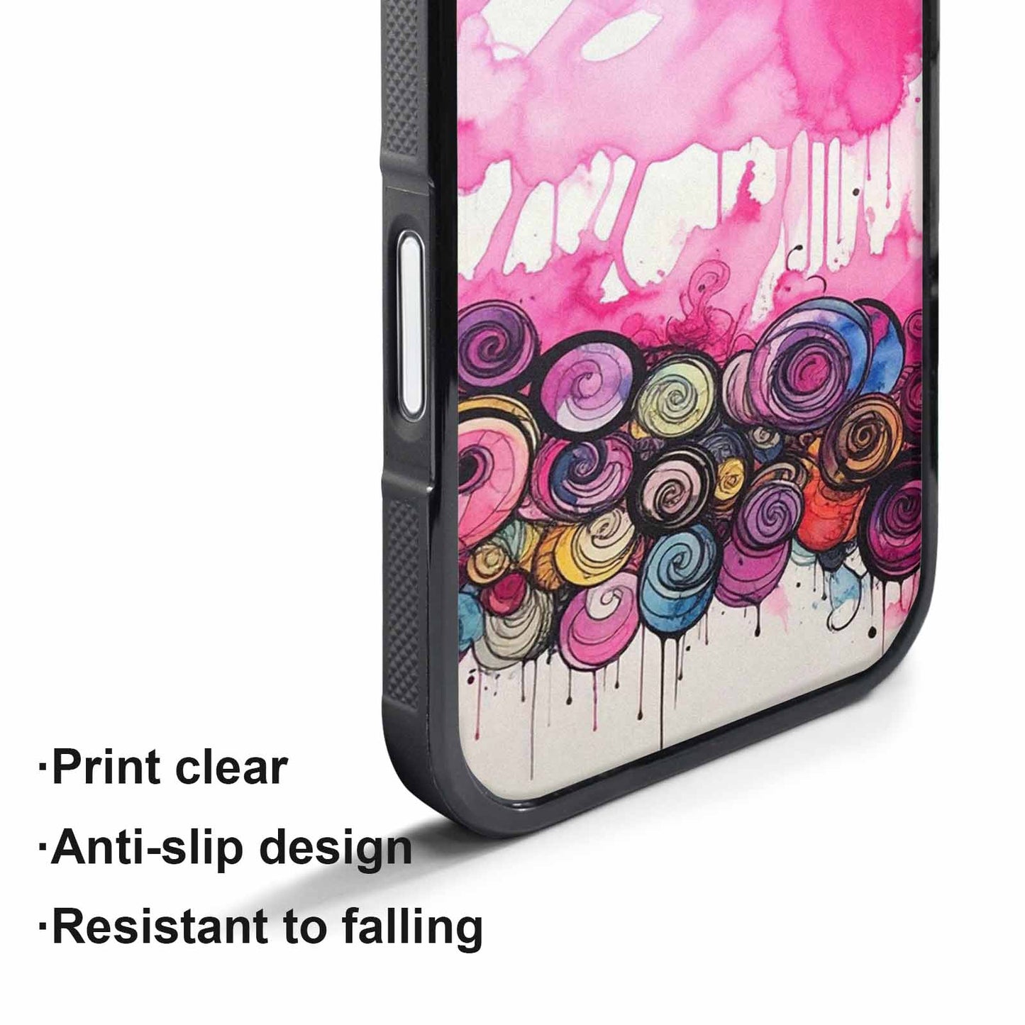iPhone 17 Pro Max Case — Tie Dye Swirls Black Tie Dye, Custom Phone Case