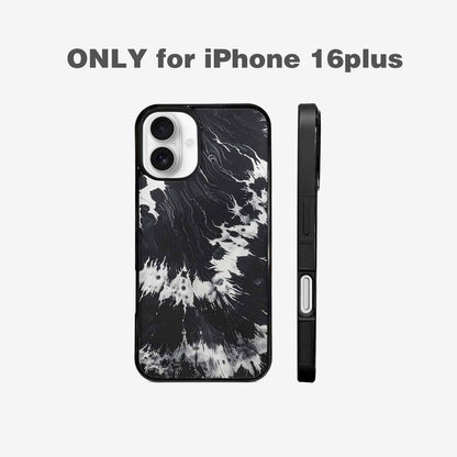 iPhone 16 Plus Case — Black White Animal Print, Custom Designed Case Cover