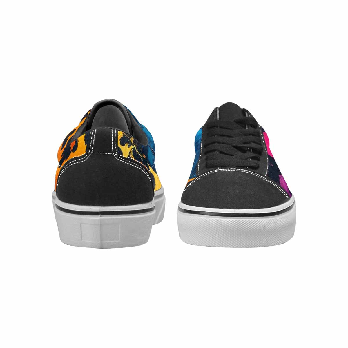 WOMEN'S Animal Print Lace-Up Canvas Dark Academia Custom Sneakers