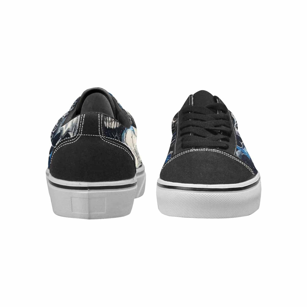 WOMEN'S Skull Roses Lace-Up Canvas Vivid Custom Sneakers