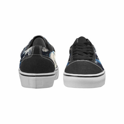 WOMEN'S Skull Roses Lace-Up Canvas Vivid Custom Sneakers