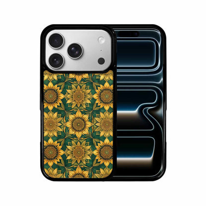 iPhone 17 Pro Case — Sunflower Mandala Kaleidoscope Floral, Custom Print Case Cover