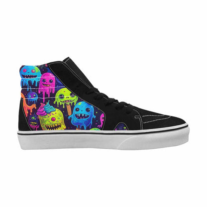 MEN'S Ice Cream Monsters  High Top Canvas Neon Fantasy Custom Shoes