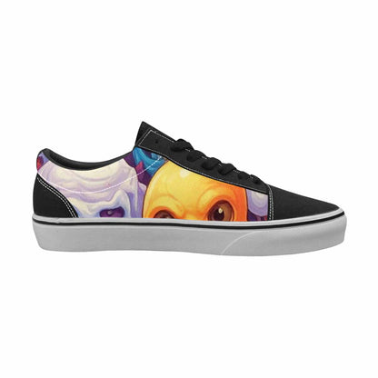WOMEN'S Ice Cream Monsters  Lace-Up Canvas Vibrant Chaos Sneakers