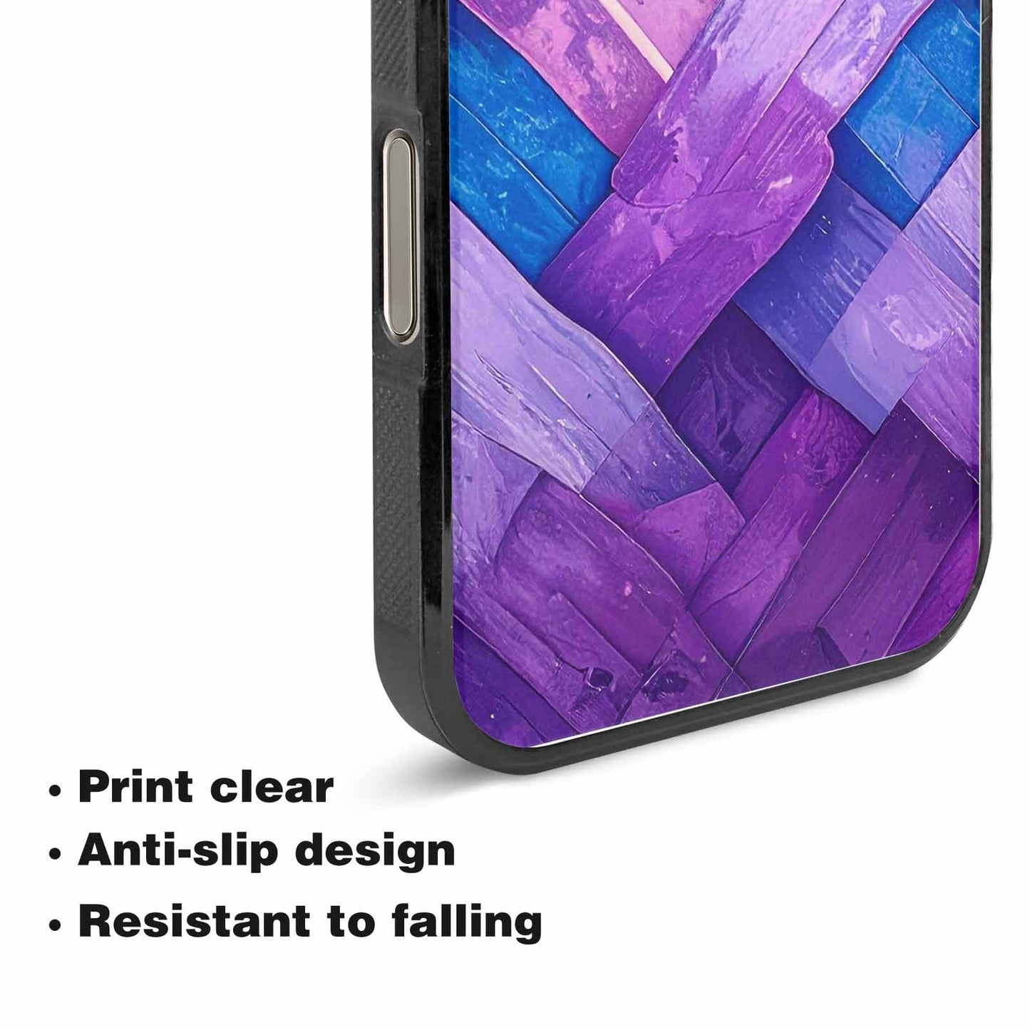 iPhone 15 Pro Max Case — Bisexual Flag Color Theme Small Rainbow, Custom Made Phone Cover