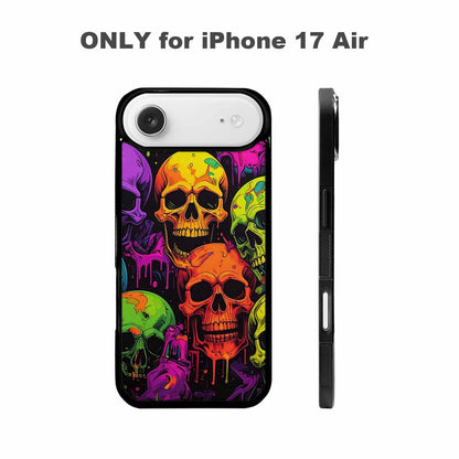iPhone 17 Air Case — Vibrant Camo Of Skeletons Neon Camo, Customized Protective Case