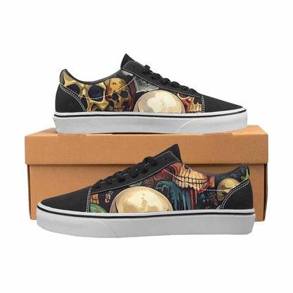 WOMEN'S Skulls Lace-Up Canvas Dark Academia Sneakers