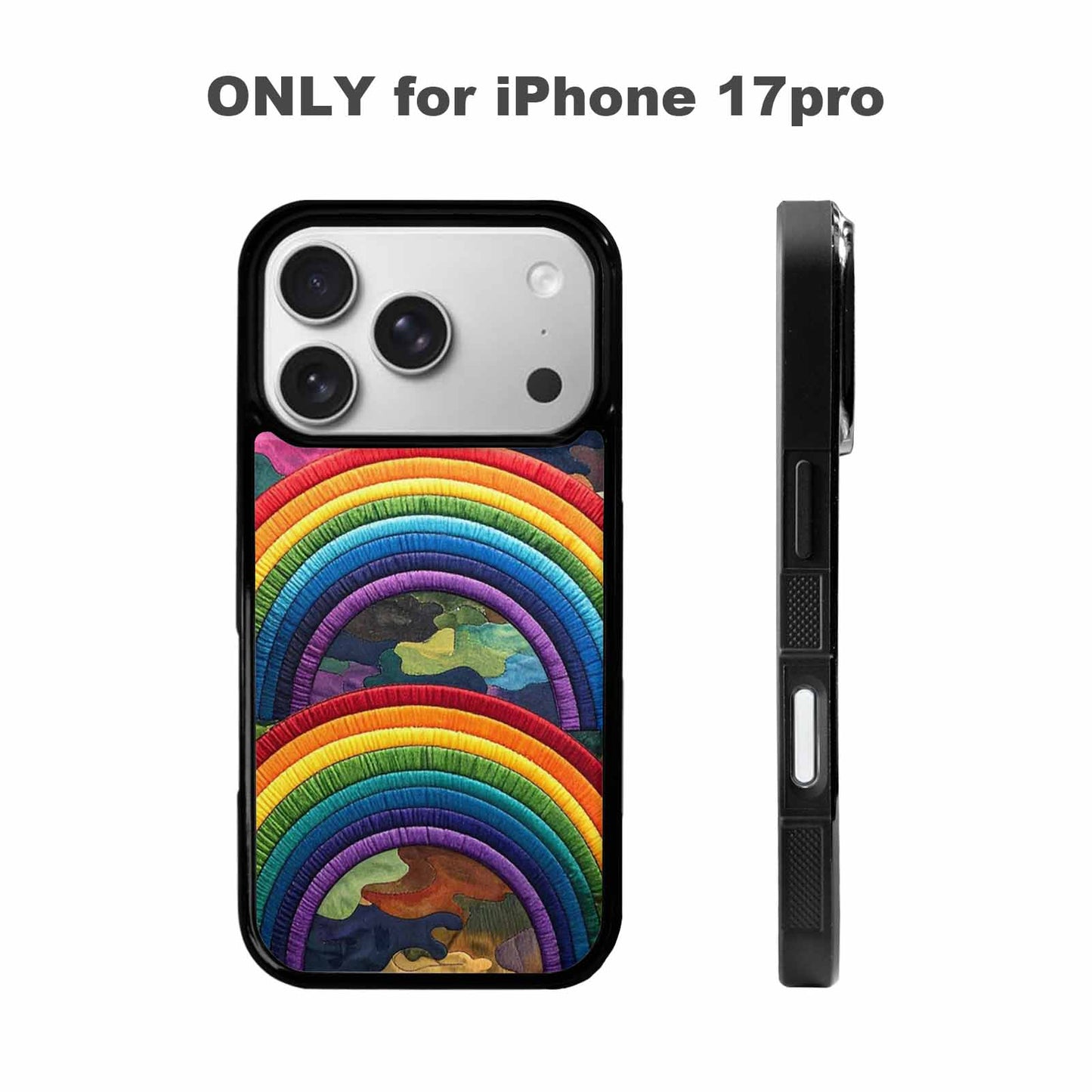 iPhone 17 Pro Case — Vivid Camo Rainbow Arc Camo, Personalized Phone Case