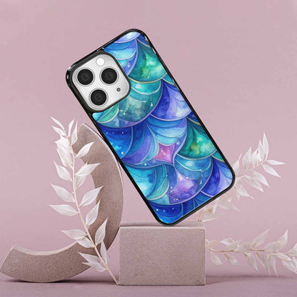 iPhone 15 Pro Max Case — Mermaid Scale Art Pattern, Custom Printed Phone Case