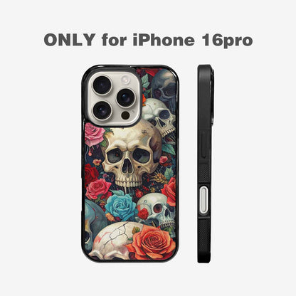 iPhone 16 Pro Case — Skulls And Rosesmelting Skulls A Aor, Original Design Phone Case