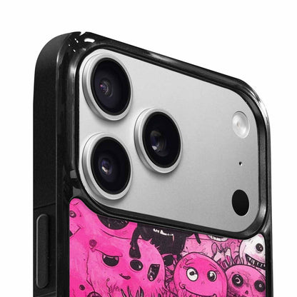 iPhone 17 Pro Max Case — Black &amp; Pink Ink Cartoon Cute, Customized Protective Case
