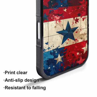 iPhone 17 Pro Max Case — Patriotic Stars And Stripes Galaxy Space, Custom Phone Case
