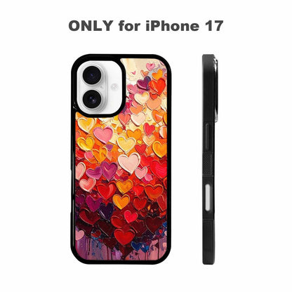 iPhone 17 Case — Full Color Vibrant Heart Original Art, Custom Phone Case