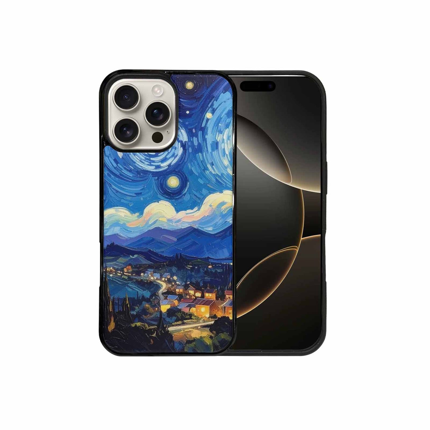iPhone 16 Pro Max Case — Starry Night Van Gogh Paint Art, Custom Designed Case Cover