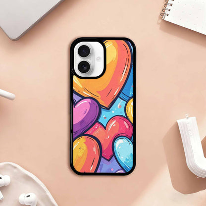 iPhone 17 Case — Pastel Summer Heart Original Art, Custom Art Phone Cover