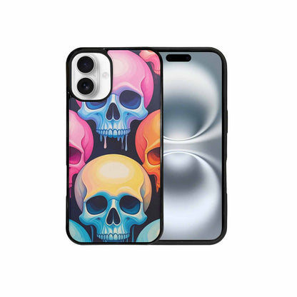 iPhone 16 Plus Case — Dripping Candy Skulls, Custom Designed Case Cover