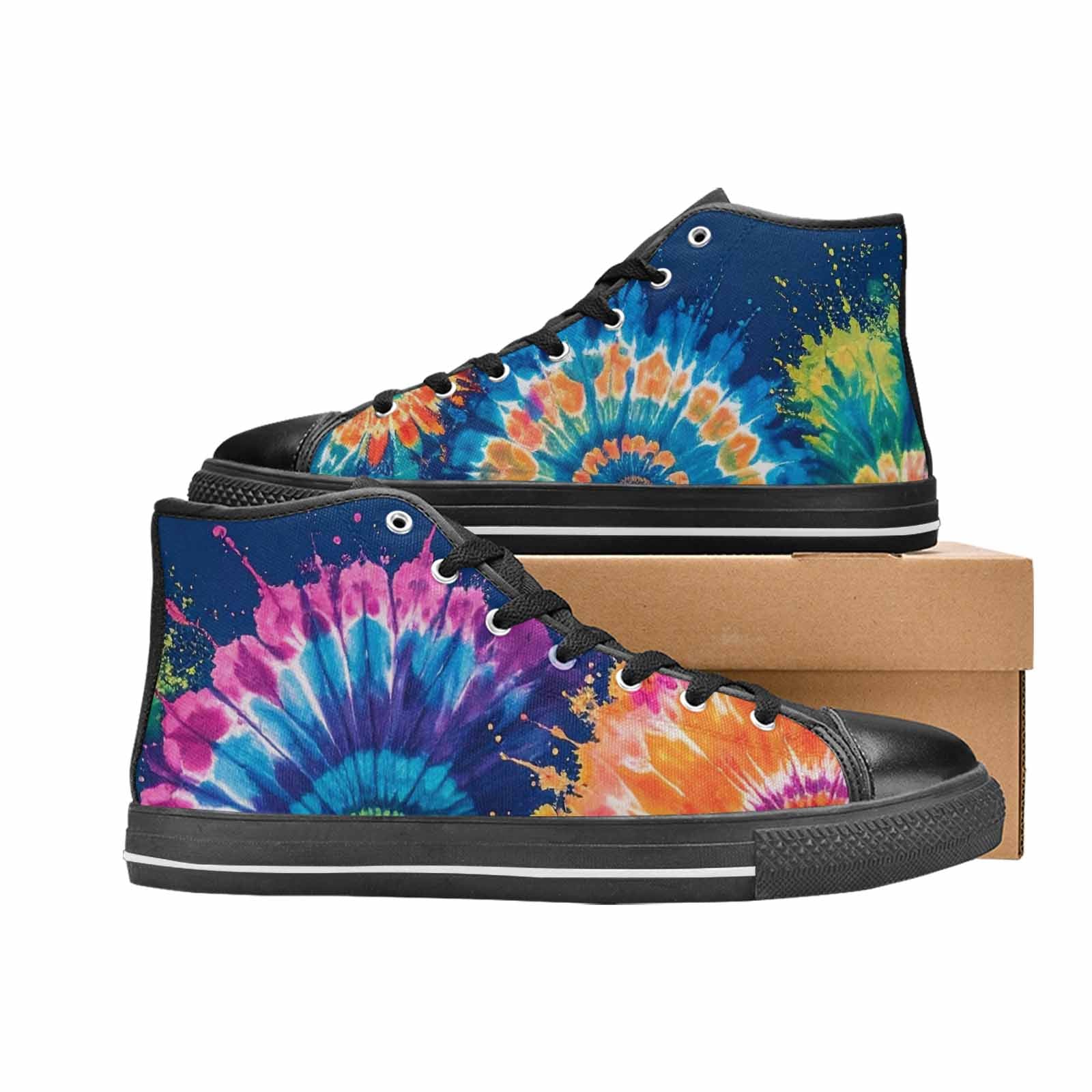 WOMEN'S Tie Dye Mixed Style High Top Canvas Y2K Sneakers