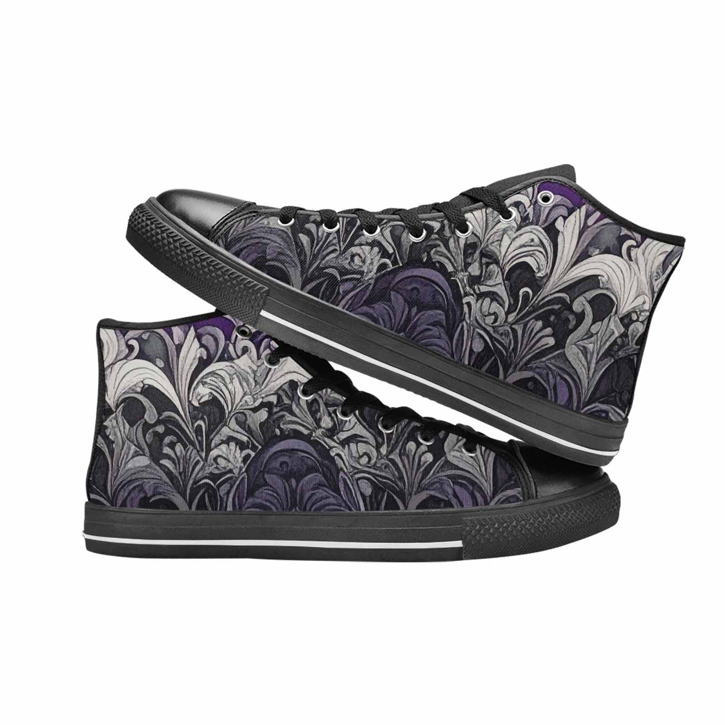 MEN'S Asexual Flag Color High Top Canvas Y2K Shoes