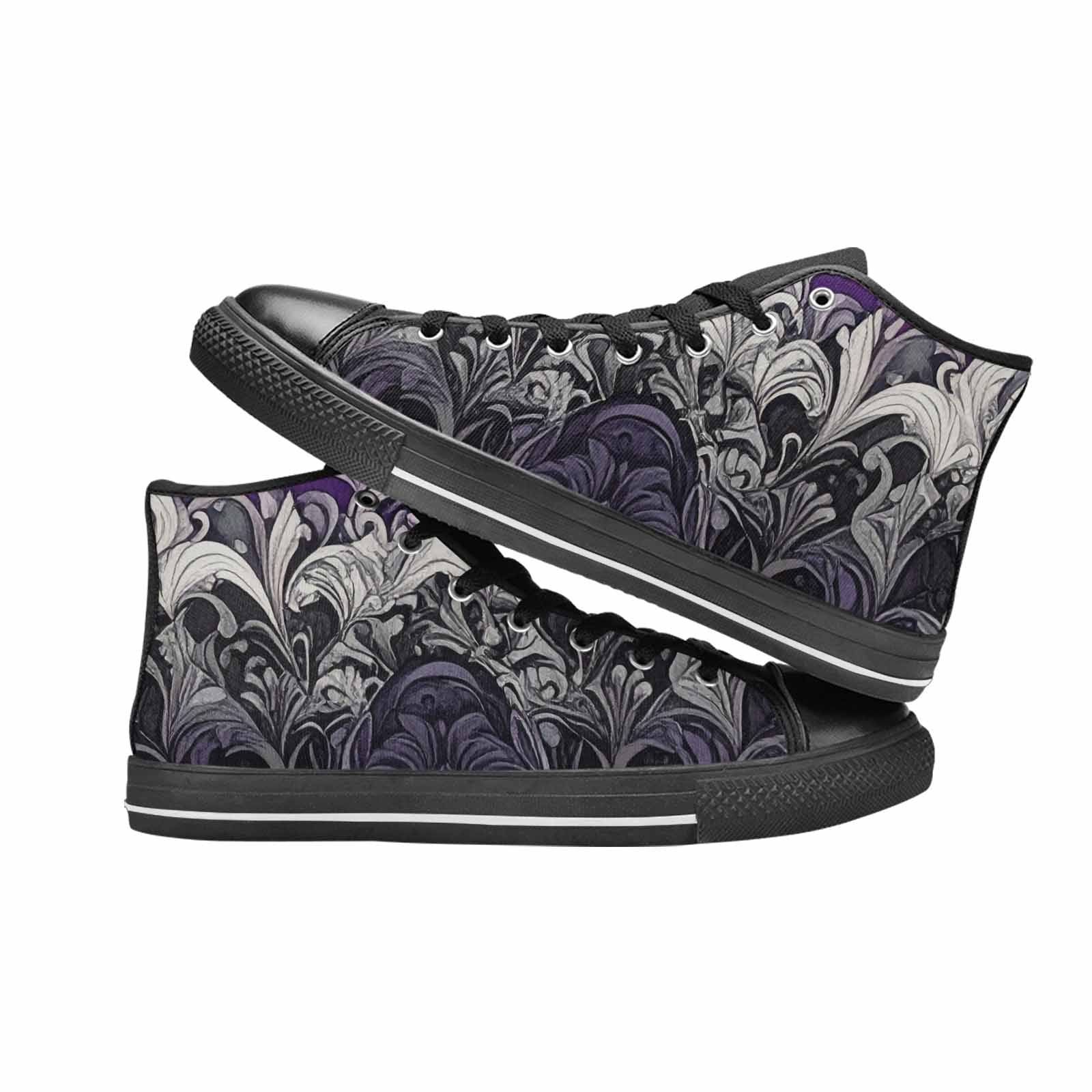 MEN'S Asexual Flag Color High Top Canvas Y2K Shoes