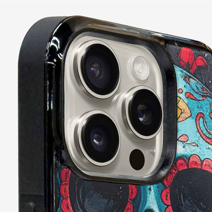 iPhone 16 Pro Case — Graffiti Skull Art Seamless Pattern Vibrant, Custom Art Phone Cover