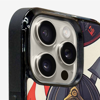 iPhone 16 Pro Max Case — Firefighter Pattern Flames Axes Helmets Seamless, Customized Protective Case