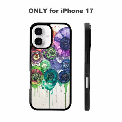 iPhone 17 Case — Black &amp; Green Ink Tie Dye, Custom Designed Case Cover