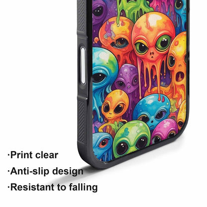 iPhone 17 Pro Case — Melting Aliens Pattern Hundreds Of Alien, Custom Phone Case