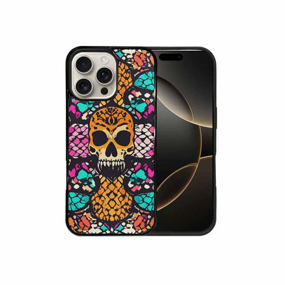 iPhone 16 Pro Max Case — Snake Print Skull, Original Design Phone Case
