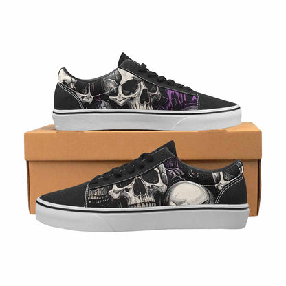 WOMEN'S Rainbow From Skull S Lace-Up Canvas Vivid Sneakers