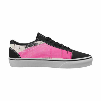 WOMEN'S Zebra Stripe Burst Lace-Up Canvas Dark Academia Custom Sneakers