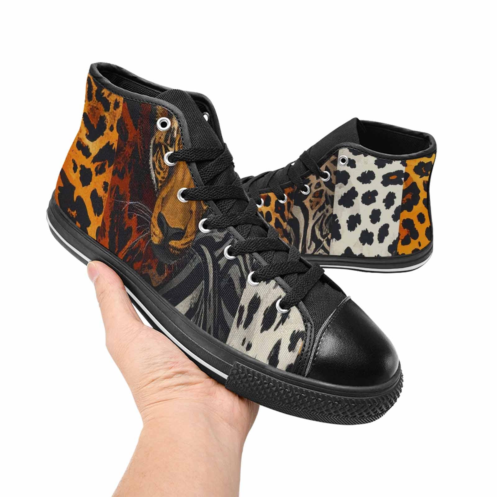 MEN'S Animal Print High Top Canvas Y2K Custom Sneakers