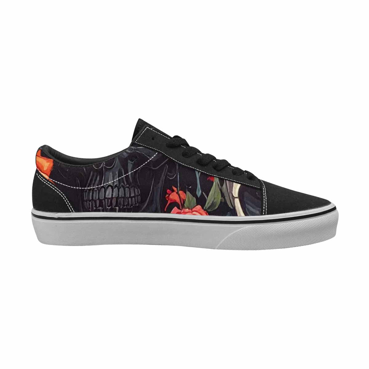 WOMEN'S Skulls Roses Skulls Roses Lace-Up Canvas Aesthetic Shoes