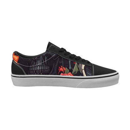 WOMEN'S Skulls Roses Skulls Roses Lace-Up Canvas Aesthetic Shoes