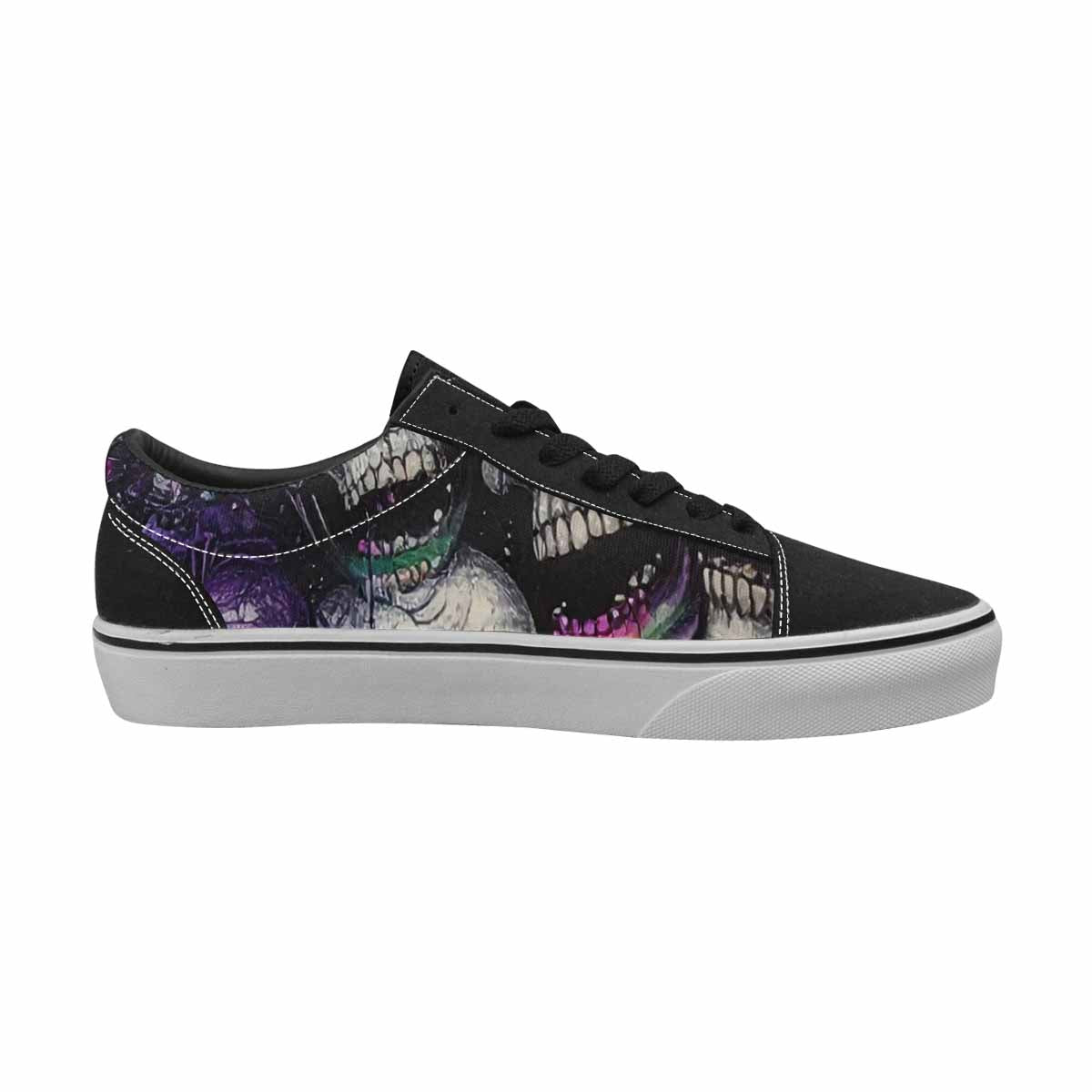 WOMEN'S Rainbow From Skull S Lace-Up Canvas Vivid Sneakers