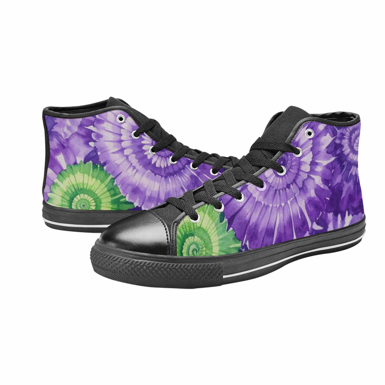 MEN'S Tie Dye - High Top Canvas Vibrant Chaos Shoes